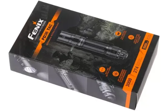 Picture of Fenix PD36 TAC tactical flashlight, 3000 lumens